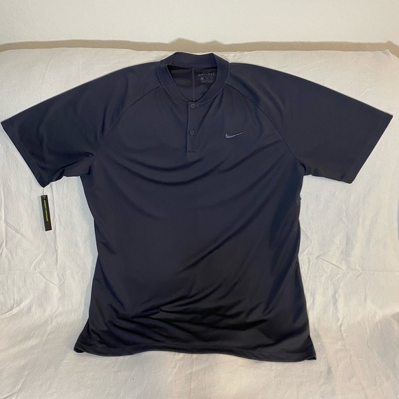 nike no collar polo